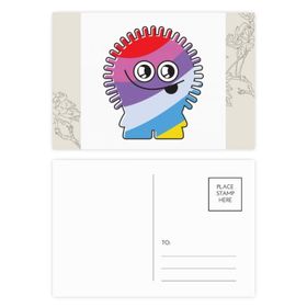 Dıythinker 14x9 cm 20 Adet Renkli Evren ve Uzaylı Gökkuşağı Uzaylı Çiçek Kartpostal Seti