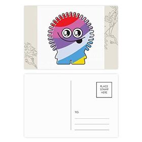 Dıythinker 14x9 cm 20 Adet Renkli Evren ve Uzaylı Gökkuşağı Uzaylı Çiçek Kartpostal Seti