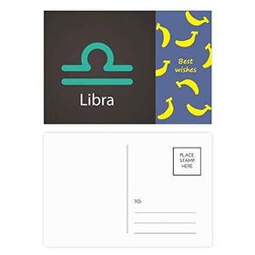 Dıythinker 14x9 cm 20 Adet Renkli Eylül Ekim Terazi Takımyıldızı Muz Kartpostal Seti