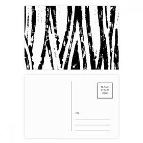 Dıythinker 14x9 cm 20 Adet Renkli Fırça İşi Dikey Çizgi Doku Kartpostal Seti