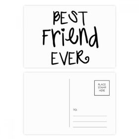 Dıythinker 14x9 cm 20 Adet Renkli Friendship Best Friend Ever Kelimeler Kartpostal Seti