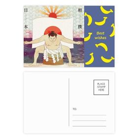 Dıythinker 14x9 cm 20 Adet Renkli Fuji Dağı Japon Ukiyo-e Sumo Banana Kartpostal Seti