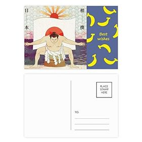 Dıythinker 14x9 cm 20 Adet Renkli Fuji Dağı Japon Ukiyo-e Sumo Banana Kartpostal Seti
