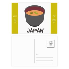 Dıythinker 14x9 cm 20 Adet Renkli Geleneksel Japon Lezzetli Miso Çorba Arkadaş Kartpostal Seti