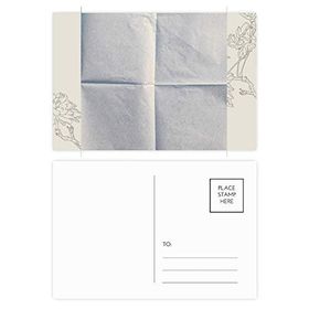 Dıythinker 14x9 cm 20 Adet Renkli Kağıt Temiz Katlamalı Doku Çiçek Kartpostal Seti