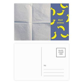 Dıythinker 14x9 cm 20 Adet Renkli Kağıt Temiz Katlamalı Doku Muz Kartpostal Seti