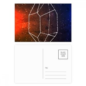Dıythinker 14x9 cm 20 Adet Renkli Kahverengi Kristal Evren Gökyüzü Fantezi Yıldız Kartpostal Seti