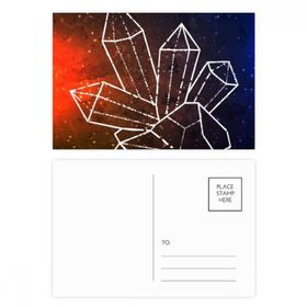 Dıythinker 14x9 cm 20 Adet Renkli Kahverengi Kristal Evren Gökyüzü Fantezi Yıldız Kartpostal Seti