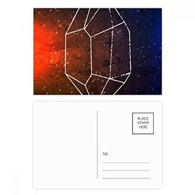Dıythinker 14x9 cm 20 Adet Renkli Kahverengi Kristal Evren Gökyüzü Fantezi Yıldız Kartpostal Seti