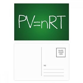 Dıythinker 14x9 cm 20 Adet Renkli Kimya Kowledge İdeal Gaz Devlet Kartpostal Seti