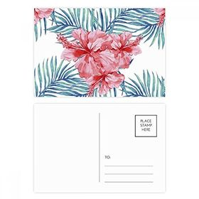Dıythinker 14x9 cm 20 Adet Renkli Kırmızı Bitki Yaprağı Sembollü Kartpostal Seti