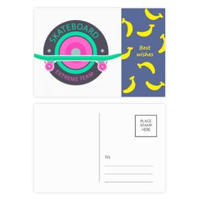 Dıythinker 14x9 cm 20 Adet Renkli Kış Spor Kaykay ve Ekibi Muz Kartpostal Seti