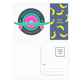 Dıythinker 14x9 cm 20 Adet Renkli Kış Spor Kaykay ve Ekibi Muz Kartpostal Seti