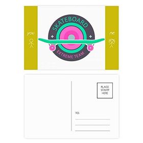 Dıythinker 14x9 cm 20 Adet Renkli Kış Spor Kaykay ve Ekip Arkadaş Kartpostal Seti