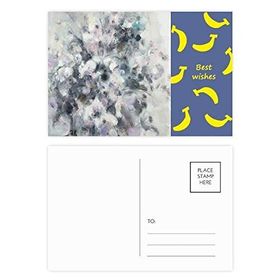 Dıythinker 14x9 cm 20 Adet Renkli Kış Yağlı Boya Resim Sanatı Natürmort Çiçek Muz Kartpostal Seti