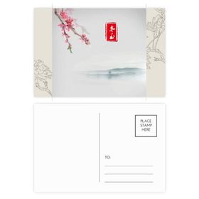 Dıythinker 14x9 cm 20 Adet Renkli Kış Yarısı Yirmi Dört Güneş Dönemi Desenli Çiçek Kartpostal Seti
