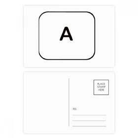 Dıythinker 14x9 cm 20 Adet Renkli Klavye Sembolü Bir Kartpostal Seti