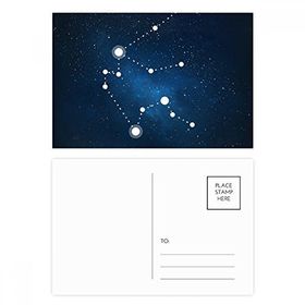 Dıythinker 14x9 cm 20 Adet Renkli Kova Burçları Kartpostal Seti