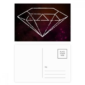 Dıythinker 14x9 cm 20 Adet Renkli Kristal Evren Gökyüzü Fantezi Kırmızı Kartpostal Seti