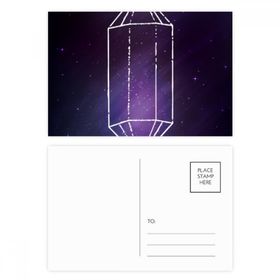 Dıythinker 14x9 cm 20 Adet Renkli Kristal Evren Gökyüzü Yıldızı Fantezi Kartpostal Seti