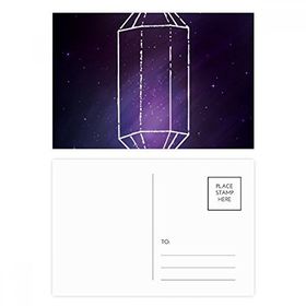 Dıythinker 14x9 cm 20 Adet Renkli Kristal Evren Gökyüzü Yıldızı Fantezi Kartpostal Seti