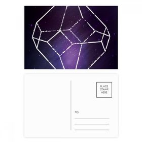 Dıythinker 14x9 cm 20 Adet Renkli Kristal Yıldız Evren Gökyüzü Fantezi Kartpostal Seti