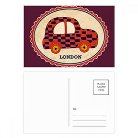 Dıythinker 14x9 cm 20 Adet Renkli Küçük araba İngiltere Londra Damga Britian Kartpostal Seti