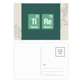 Dıythinker 14x9 cm 20 Adet Renkli Lastik Kimyasal Element Bilim Çiçek Kartpostal Seti