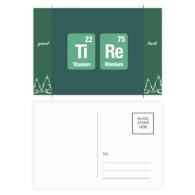 Dıythinker 14x9 cm 20 Adet Renkli Lastik Kimyasal Element Bilim İyi Şanslar Kartpostal Seti