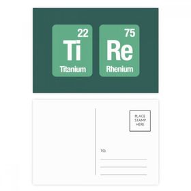 Dıythinker 14x9 cm 20 Adet Renkli Lastik Kimyasal Element Bilim Kartpostal Seti