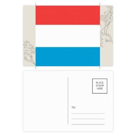 Dıythinker 14x9 cm 20 Adet Renkli Lüksemburg Ulusal Bayrağı Avrupa Ülke Çiçek Kartpostal Seti