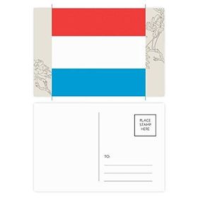 Dıythinker 14x9 cm 20 Adet Renkli Lüksemburg Ulusal Bayrağı Avrupa Ülke Çiçek Kartpostal Seti