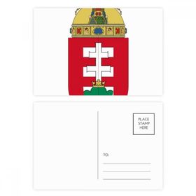 Dıythinker 14x9 cm 20 Adet Renkli Macaristan Avrupa Ulusal Amblem Kartpostal Seti
