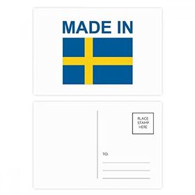 Dıythinker 14x9 cm 20 Adet Renkli Made in Sweden Country Love Kartpostal Seti