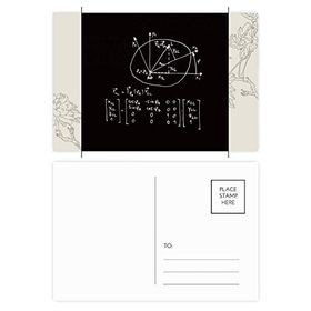 Dıythinker 14x9 cm 20 Adet Renkli Matematik Kowledge Çember Çiçek Kartpostal Seti