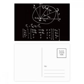 Dıythinker 14x9 cm 20 Adet Renkli Matematik Kowledge Yuvarlak Kartpostal Seti