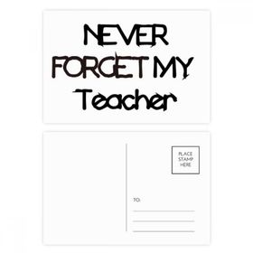 Dıythinker 14x9 cm 20 Adet Renkli Never Foget My Student Teacher Alıntı Kartpostal Seti