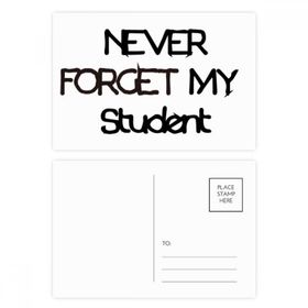 Dıythinker 14x9 cm 20 Adet Renkli Never Foget My Student Teacher Alıntı Kartpostal Seti