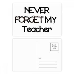 Dıythinker 14x9 cm 20 Adet Renkli Never Foget My Student Teacher Alıntı Kartpostal Seti