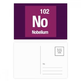 Dıythinker 14x9 cm 20 Adet Renkli NO Nobelium Kimyasal Element Kimya Kartpostal Seti