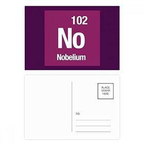 Dıythinker 14x9 cm 20 Adet Renkli NO Nobelium Kimyasal Element Kimya Kartpostal Seti