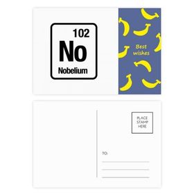 Dıythinker 14x9 cm 20 Adet Renkli Nobelium Kimyasal Element Chem Muz Kartpostal Seti