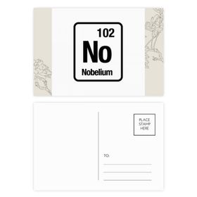 Dıythinker 14x9 cm 20 Adet Renkli Nobelium Kimyasal Element Kimyasal Çiçek Kartpostal Seti