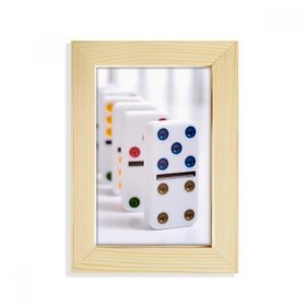Dıythinker 15x17 cm Pai Gow Dominoes Zar Kumar Masaüstü Ahşap Fotoğraf Çerçevesi