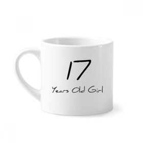 Dıythinker 170 ml Beyaz 17 Yaş Kız Yaş Genç Mini Kahve Seramik Kupa