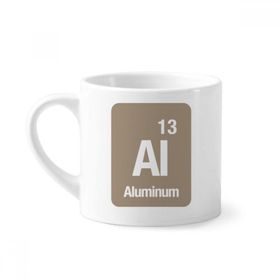 Dıythinker 170 ml Beyaz Al Alüminyum Kimyasal Element Chem Mini Kahve Seramik Kupa