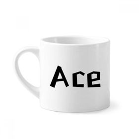 Dıythinker 170 ml Beyaz Alıntı Ace Mini Kahve Seramik Kupa