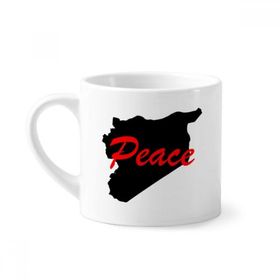 Dıythinker 170 ml Beyaz Alıntı Barış Mini Kahve Seramik Kupa
