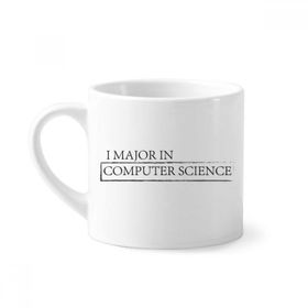 Dıythinker 170 ml Beyaz Alıntı I Major In Computer Science Mini Kahve Seramik Kupa
