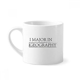 Dıythinker 170 ml Beyaz Alıntı I Major In Geography Mini Kahve Seramik Kupa